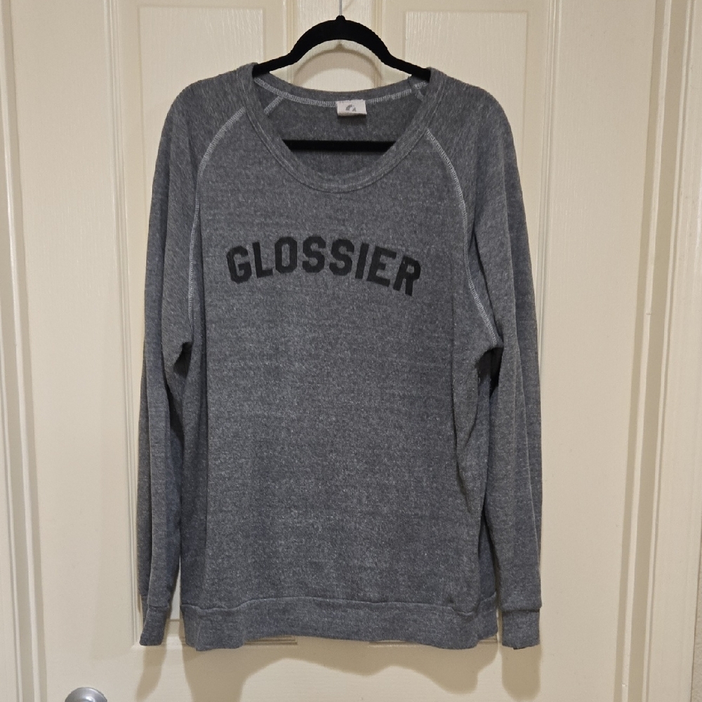 Glossier Women's Charcoal Crew Neck Sweater
